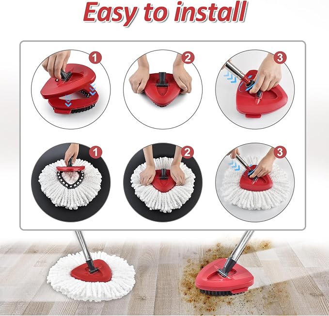 Mop Heads Replacements, Scrubber Head, Base and Pedal Bearing Replacement Combo - Image 8