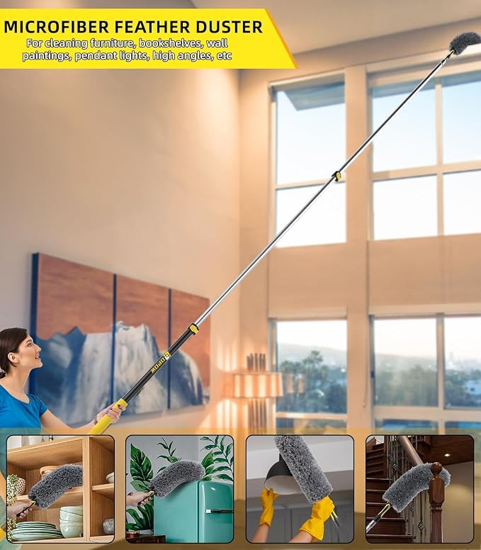 Flexible Fan Blade Cleaner Chenille Duster, Washable Hand Duster - Image 8