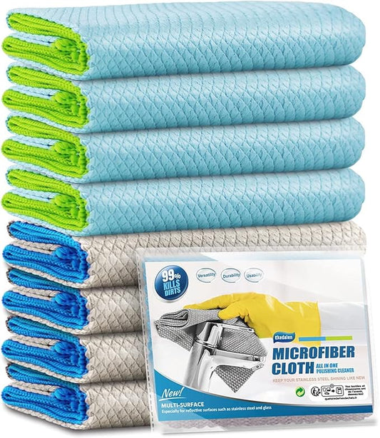Microfiber Cleaning Cloth Lint Free Glass Cleaner Window Polishing Streak Free by Ekedalen