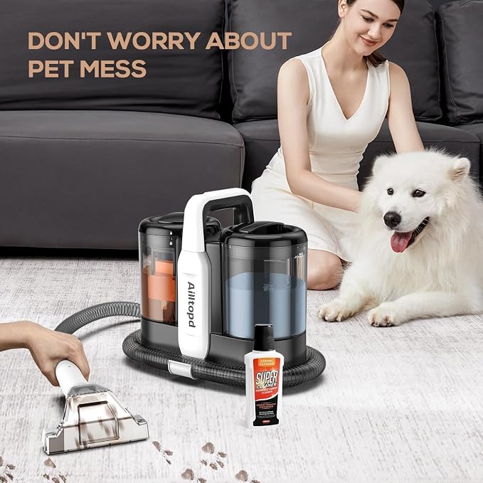 Upholstery Cleaner Machine, Portable Carpet & 15Kpa Upholstery Spot Cleaner - Image 7
