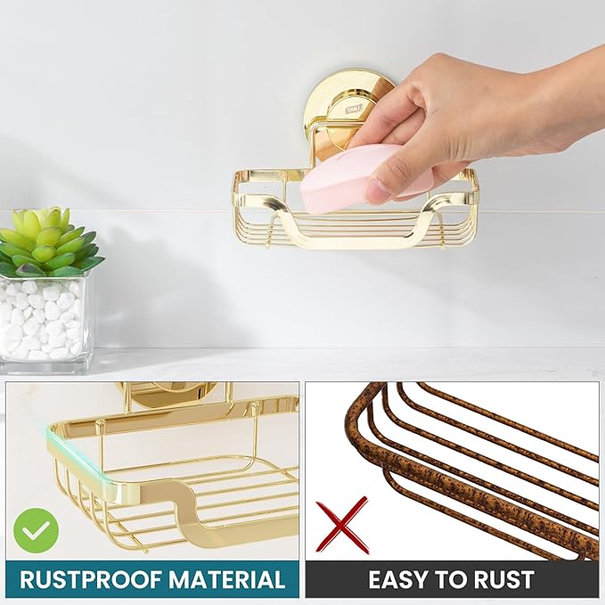 TAILI Soap Holder Bar Dish Suction Cup, Bar Shampoo Rack - Image 7