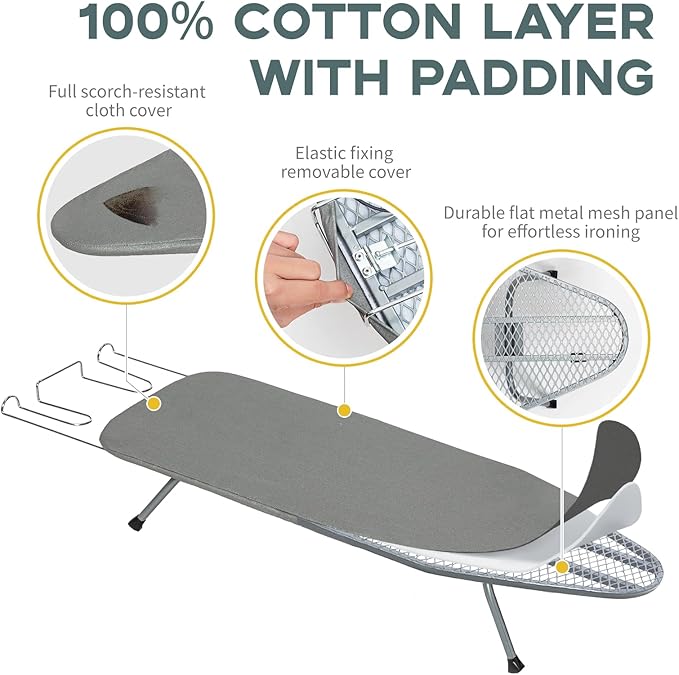 Metal Foldable Tabletop Ironing Board - Image 2