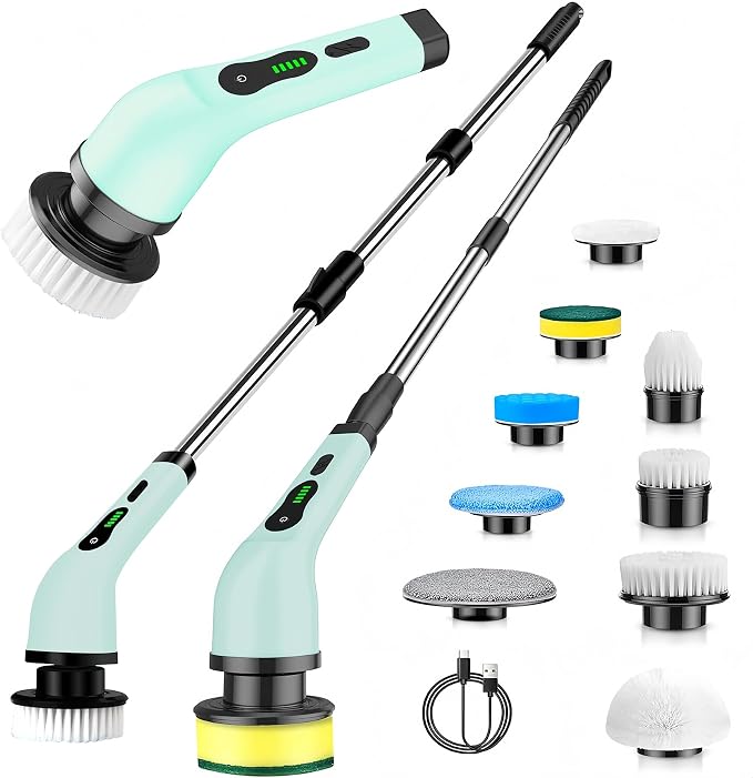 Cordless Electric Spin Scrubber, Hands-Free Shower Cleaning Tool by Unknown