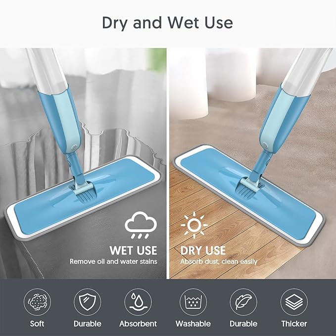 7 Count Reusable Mop Pads for Swiffer PowerMop -MEXERRIS Microfiber Wet Mops - Image 5