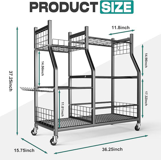 EVERHANGER Garden Tool Organizer Stand, Garage Tool Storage Organization - Image 2