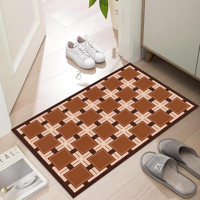 Ultra Thin Door Mat Indoor Entrance, 1/10 in Thin Door Mats by LYGLIGH