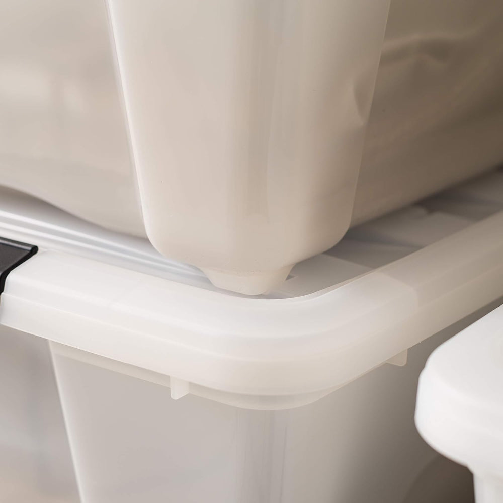 IRIS USA 6-Pack 54 Quart Storage Bins with Lids, Pearl