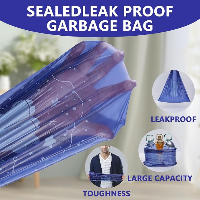 VOK 8 Gallon Trash Bags Drawstring, Medium Trash Bags - Image 5