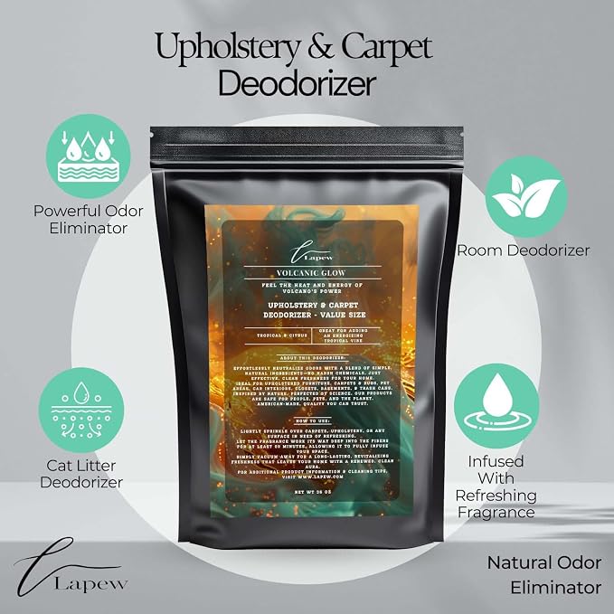 Volcanic Glow Carpet Freshener Powder Refill 36 oz | Powerful Odor Eliminator - Image 3