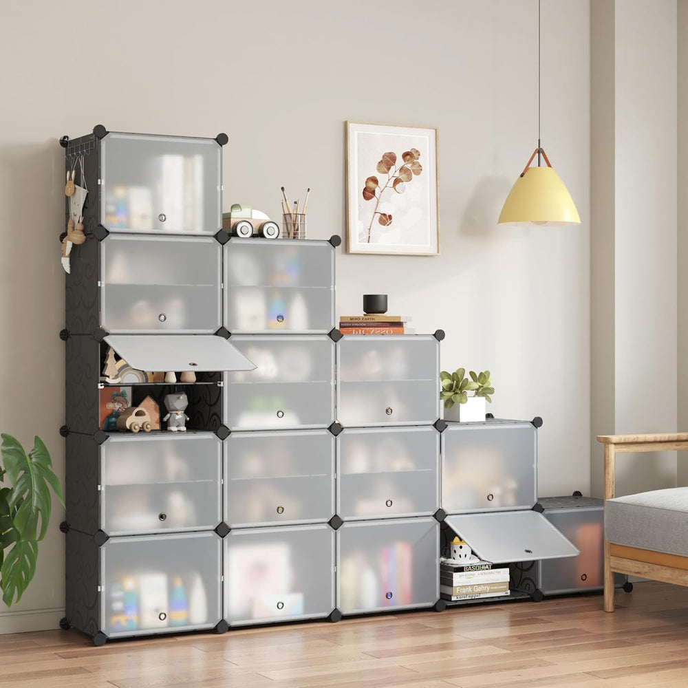 Mondeer Shoe Rack, Plastic Shoe Cabinet, 10 Levels, Shoe Rack Organiser Holds...