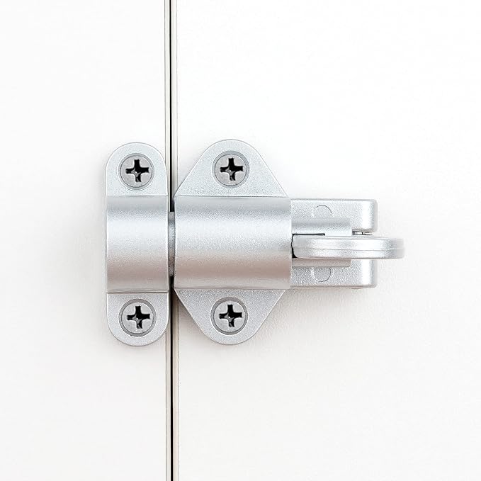 8 Packs Self-Closing Latches，Silver Gray Spring Door Lock，Resilient Bolt Latch - Image 5