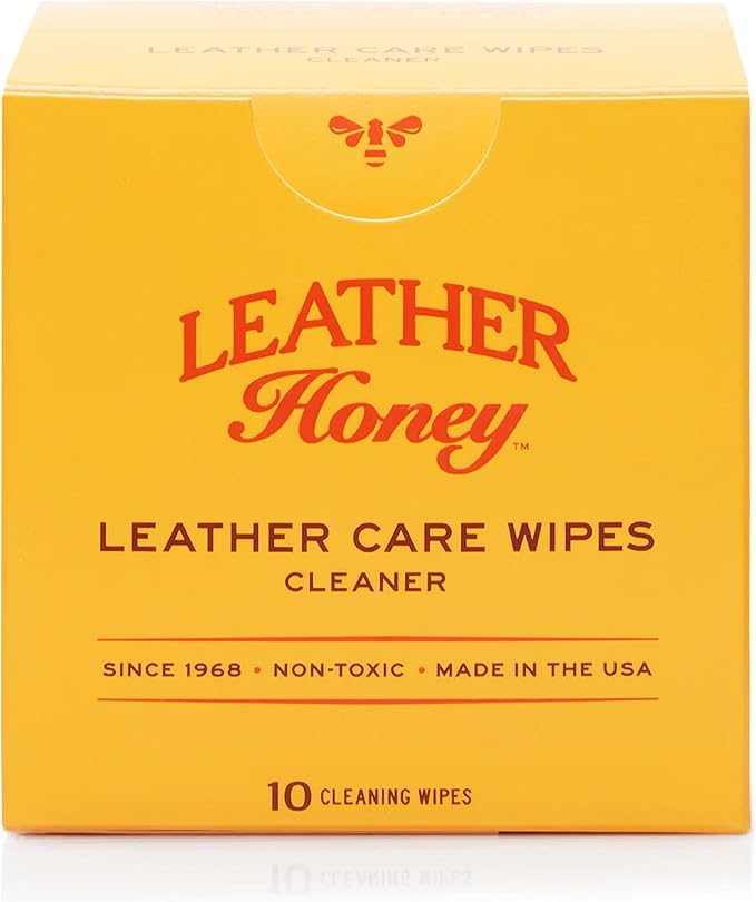 Leather Honey Cleaner Wipes: Clean Leather On-The-Go. 10 Cleaning Wipes by LeatherHoney
