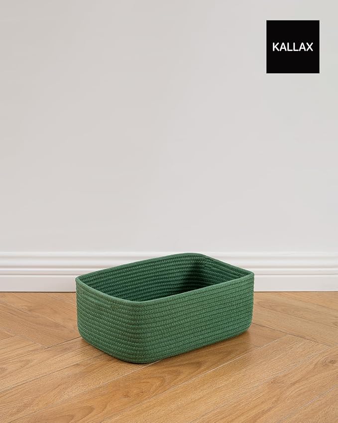 Small Woven Basket, 13.5 x 9.5 x 5 Inches, Storage Basket - Image 8