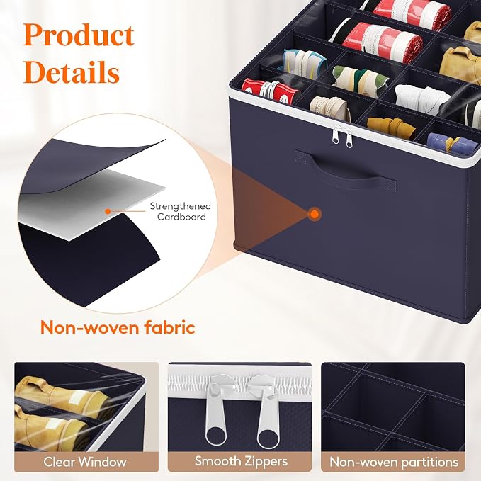 Lifewit Shoe Storage Organizer for Closet Fits 12-16 Pairs, Fabric Large Shoe - Image 3