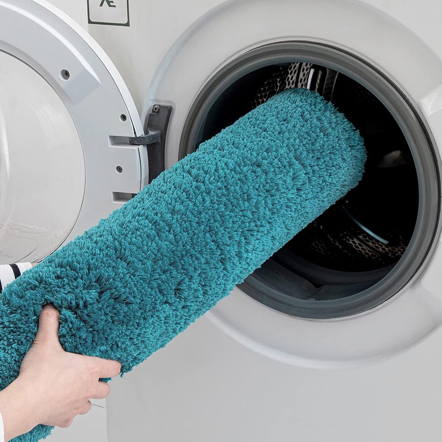 MIULEE Teal Bathroom Rugs, Soft Small Absorbent Microfiber Bath Rugs Non Slip Quick Dry Fluffy Bath Mats for Bathroom Floor Tub Showers, Machine Washable, 16x24 Inch