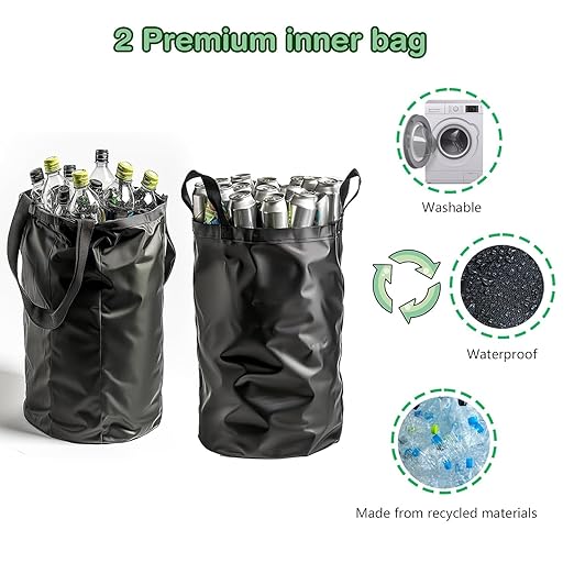 Recycling Bin for Kitchen Indoor Home, Large 100L/ 27 Gallon Recycle Bin - Image 3