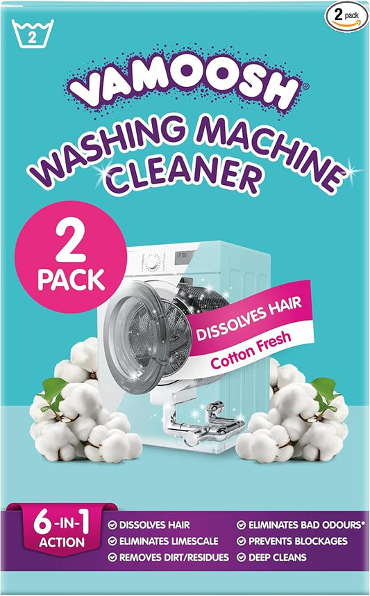Vamoosh 6-in-1 Washing Machine Cleaner | Dissolves Pet Hair | Leaves No Residue by Vamoosh