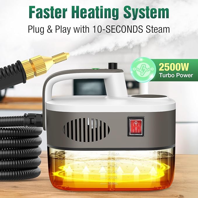 Steam Cleaner, 10s Rapid Heating Steamer - Image 2