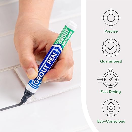 Grout Pen Dark Grey Tile Paint Marker: Waterproof Grout Paint, Tile Grout - Image 2