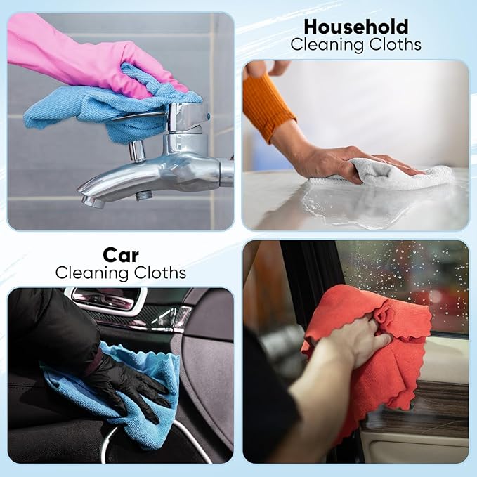 Orighty Microfiber Cleaning Cloths, 75 Sheets Shop Towels, Reusable Paper - Image 7