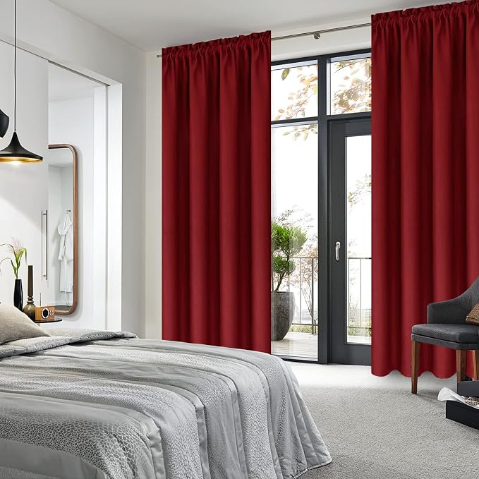DWCN Christmas Blackout Curtains Room Darkening Thermal Insulated Bedroom - Image 2