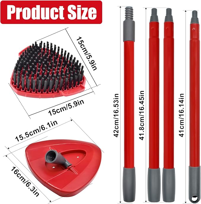 Mop Handle for Ocedar, Scrub Brush and Spin Mop Base Compatible - Image 2