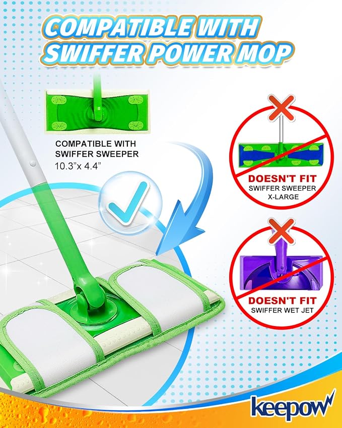 Keepow 6 Pack Reusable Mop Pads Refills Compatible - Image 6