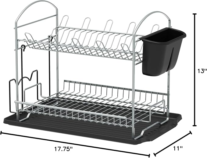 SIMPLE HOUSEWARE 2-Tier Dish Rack - Image 5