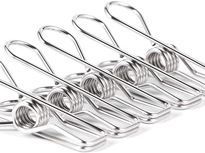 Heavy Duty Clothes Pins for Hanging Clothes, Stainless Steel Clothespins for by AoHu