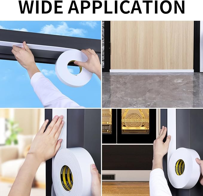 EVA Single-Sided Adhesive White Foam Tape 2inX16.4FT Single-Sided Sealing Strip - Image 6