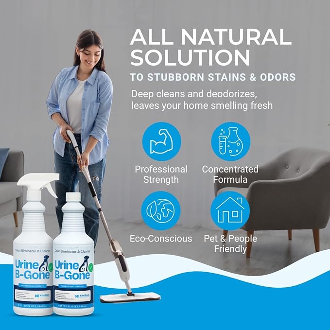 KINZUA ENVIRONMENTAL Urine B-Gone, Professional Enzyme Odor Eliminator & Pet - Image 4