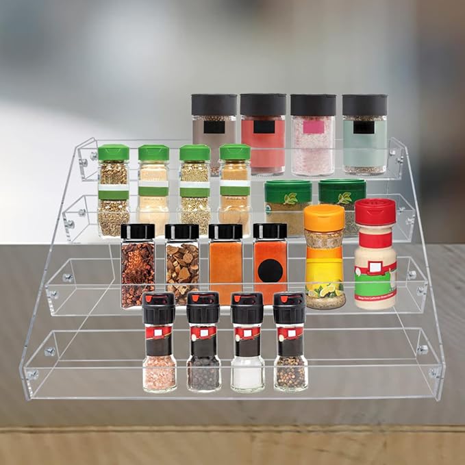 PMMASTO Tiered Spice Rack, Seasoning Organizer, Kitchen Organization and Storage - Image 7