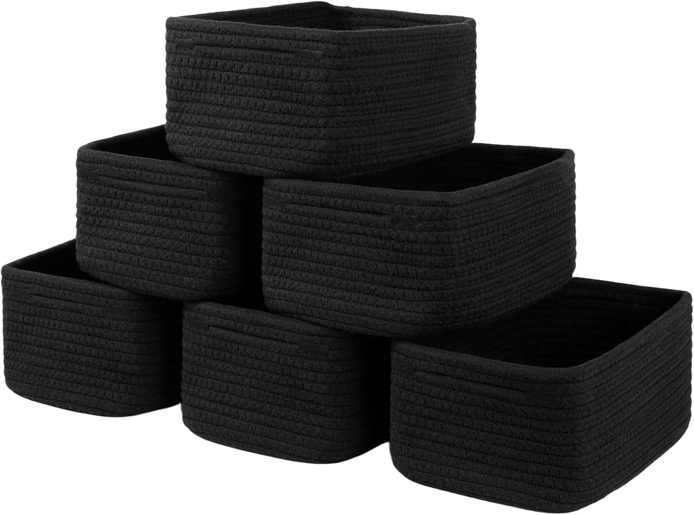 OIASKET 6 Pack Storage Baskets for Shelves, Small Baskets for Shelves, Cute D...