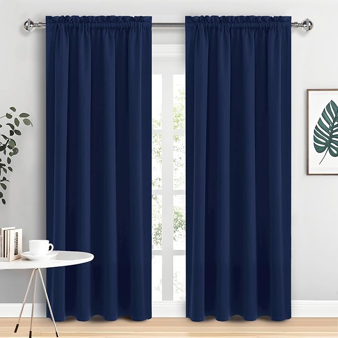 DWCN Navy Blue Blackout Curtains by DWCN