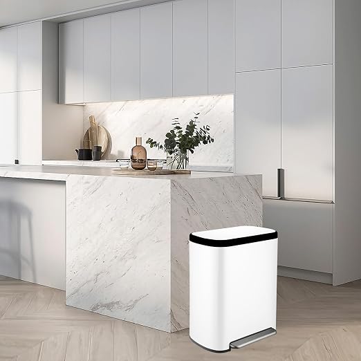 16 Gallon Dual Trash Can, Kitchen Recycling Bins - Image 9