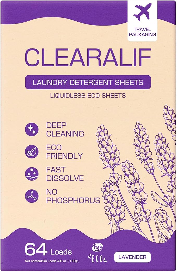 CLEARALIF Laundry Detergent Sheets, 64 Load by CLEARALIF