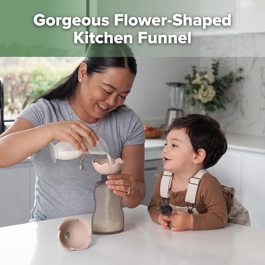Haakaa Silicone Flower Funnel Set – Dual-Size Silicone Funnels - Image 2