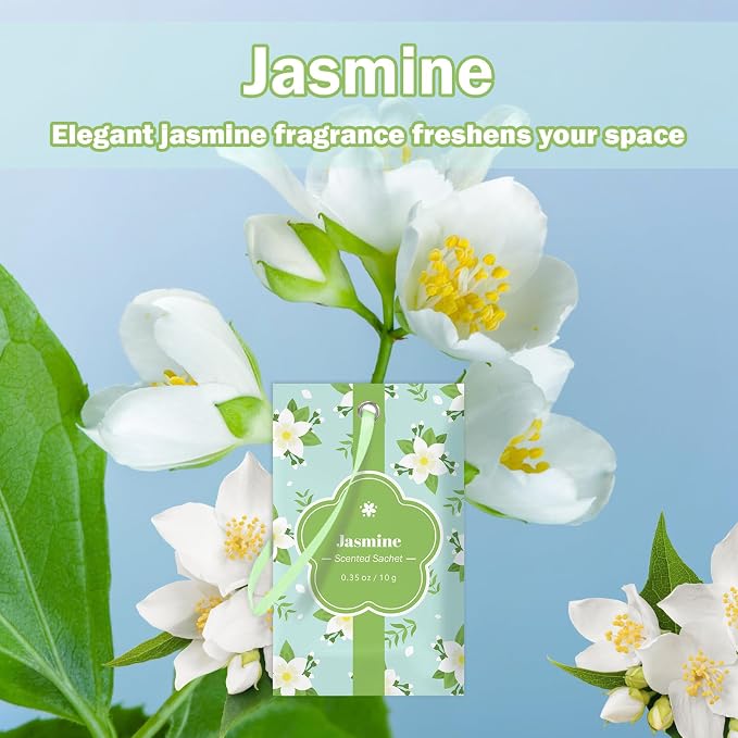 SCENTORINI Scented Sachets for Drawers and Closets, Jasmine Scent 14 Pack - Image 2