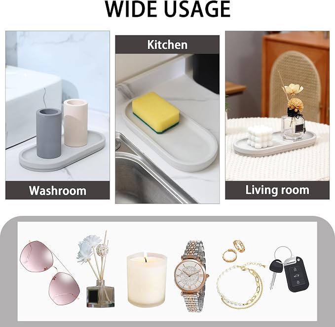 Diatomite Sink Caddy for Kitchen Organizer, Quick Dry Holder for Sponge - Image 5