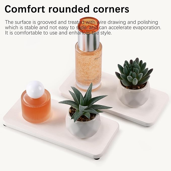 2 Pcs Water Absorbing Stone Trays, Kitchen/Bathroom Sink Soap Dish, Diatomite - Image 4