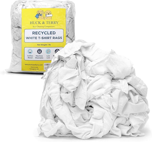 Huck & Terry White T-Shirt Bag of Rags, 100% Recycled Material, Cotton Blend by Unknown
