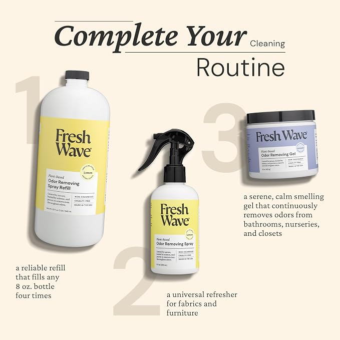 Fresh Wave Lemon Scent Odor Eliminator Spray & Air Freshener Refill, 32 fl. oz. - Image 7