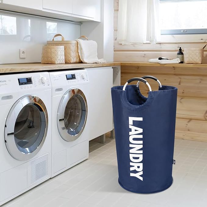 DOKEHOM 90L Large Laundry Basket, Collapsible Laundry Bag, Freestanding Tall - Image 8