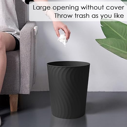 YGJT Small Trash Can, 3 Pack 1.8 Gallons Bathroom Trash Can, Slim Waste Basket - Image 3