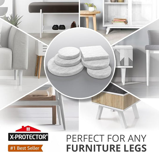 357 pcs White Felt Furniture Pads X-Protector! Huge Quantity of Furniture Pads - Image 2
