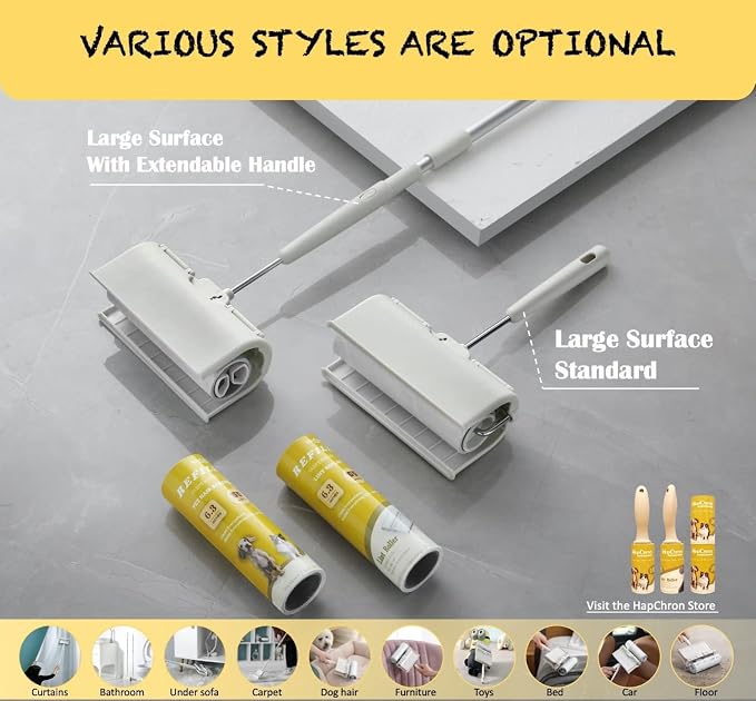 Large Surface Lint Roller Extra Sticky Refills, Total 240 Easy Tear Sheets - Image 6