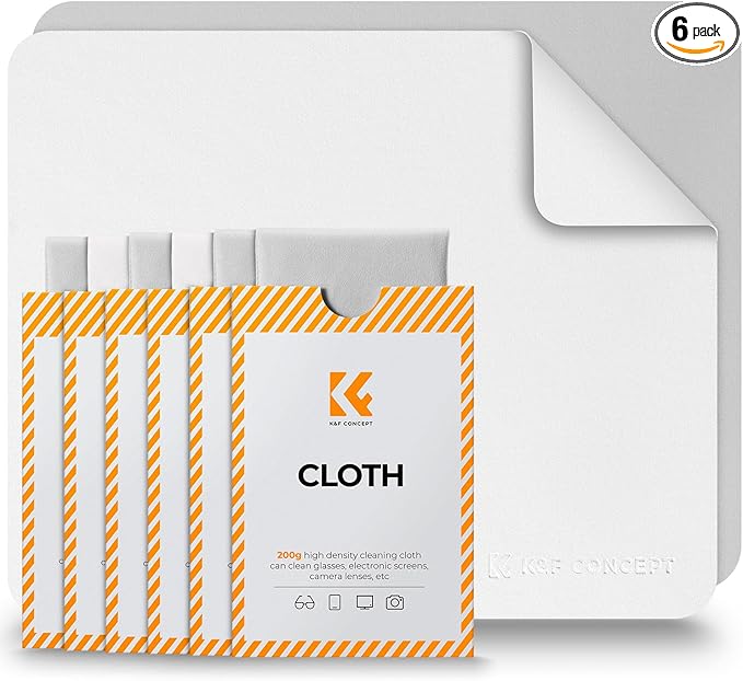 K&F CONCEPT 6 Pack Lens Cleaning Cloth | Microfiber Cleaning Cloth | Glasses by KFCONCEPT