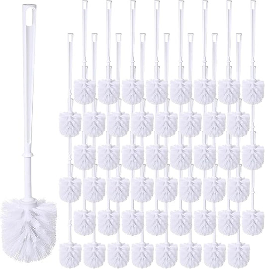 Mimorou 50 Pcs White Toilet Brush, Bathroom Toilet Bowl Brush, Soft Bristle by Mimorou