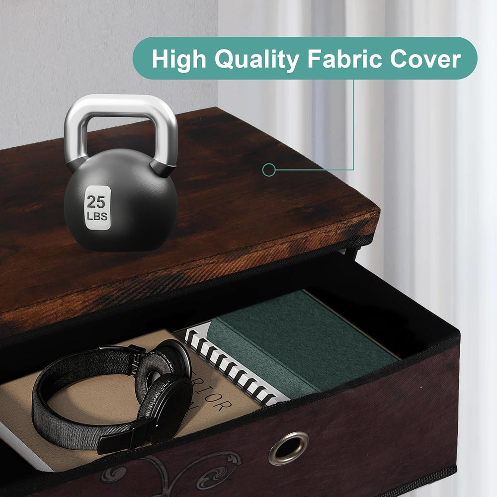 VASICAR 6 Drawers Storage Organizer Cabinet, Small Fabric Dresser