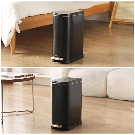 Bathroom Trash Can with Soft-Close Lid 3.5 Gallon Stainless Steel Garbage Can - Image 7